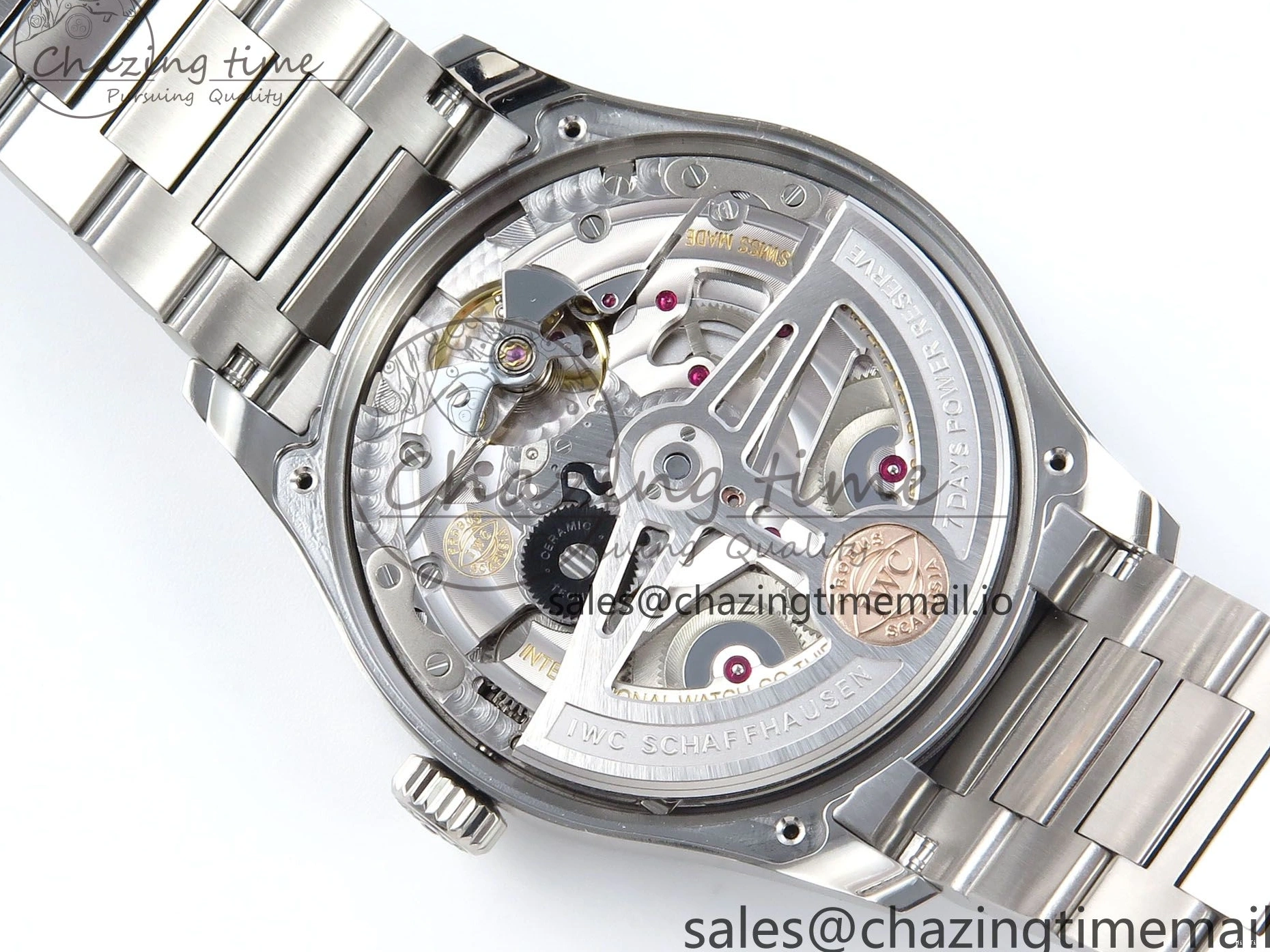 MIROTIME 0324 Portugieser Auto IWC0562A APSF 1:1 Best Edition White RG Dial on SS Bracelet A Unique 6991